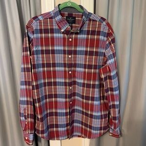 American Eagle Poplin Plaid Shirt